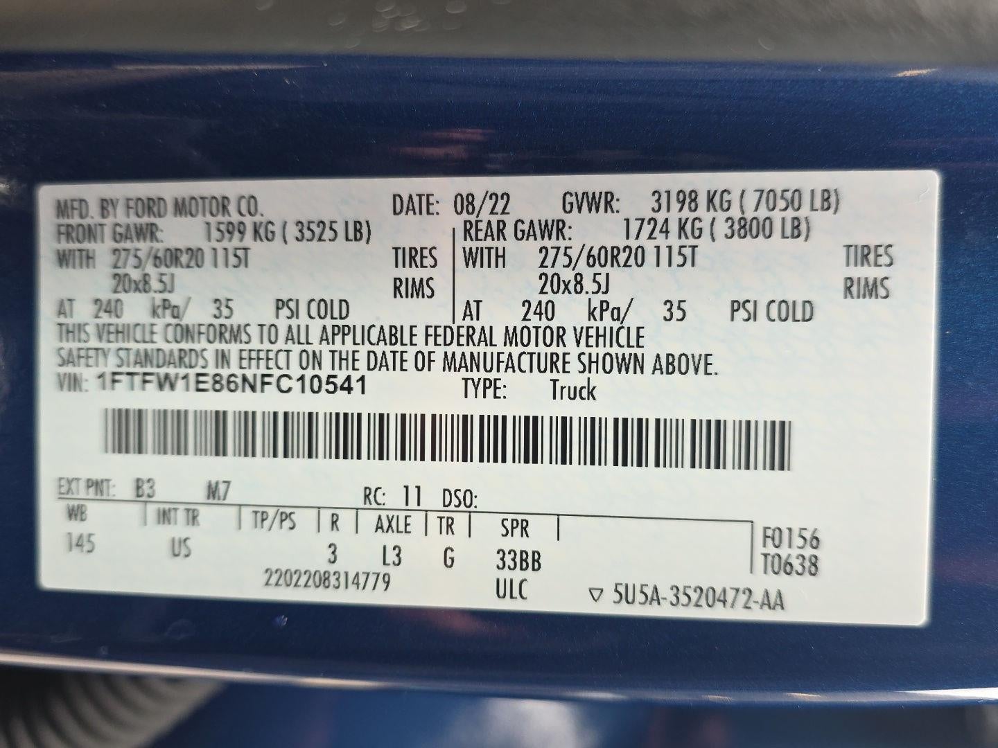 2022 Ford F150 SUPERCREW XLT