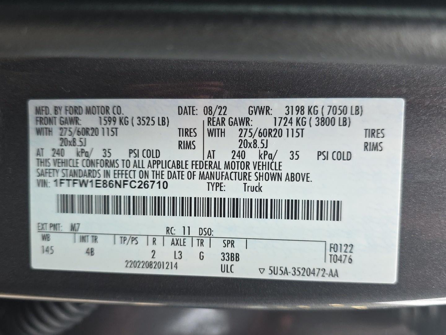 2022 Ford F150 SUPERCREW XLT