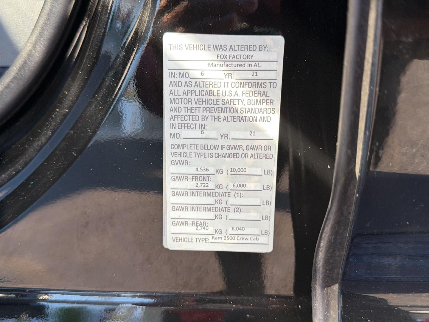 2021 RAM 2500 Big Horn