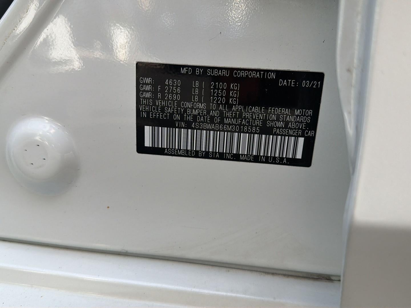 2021 Subaru Legacy Base