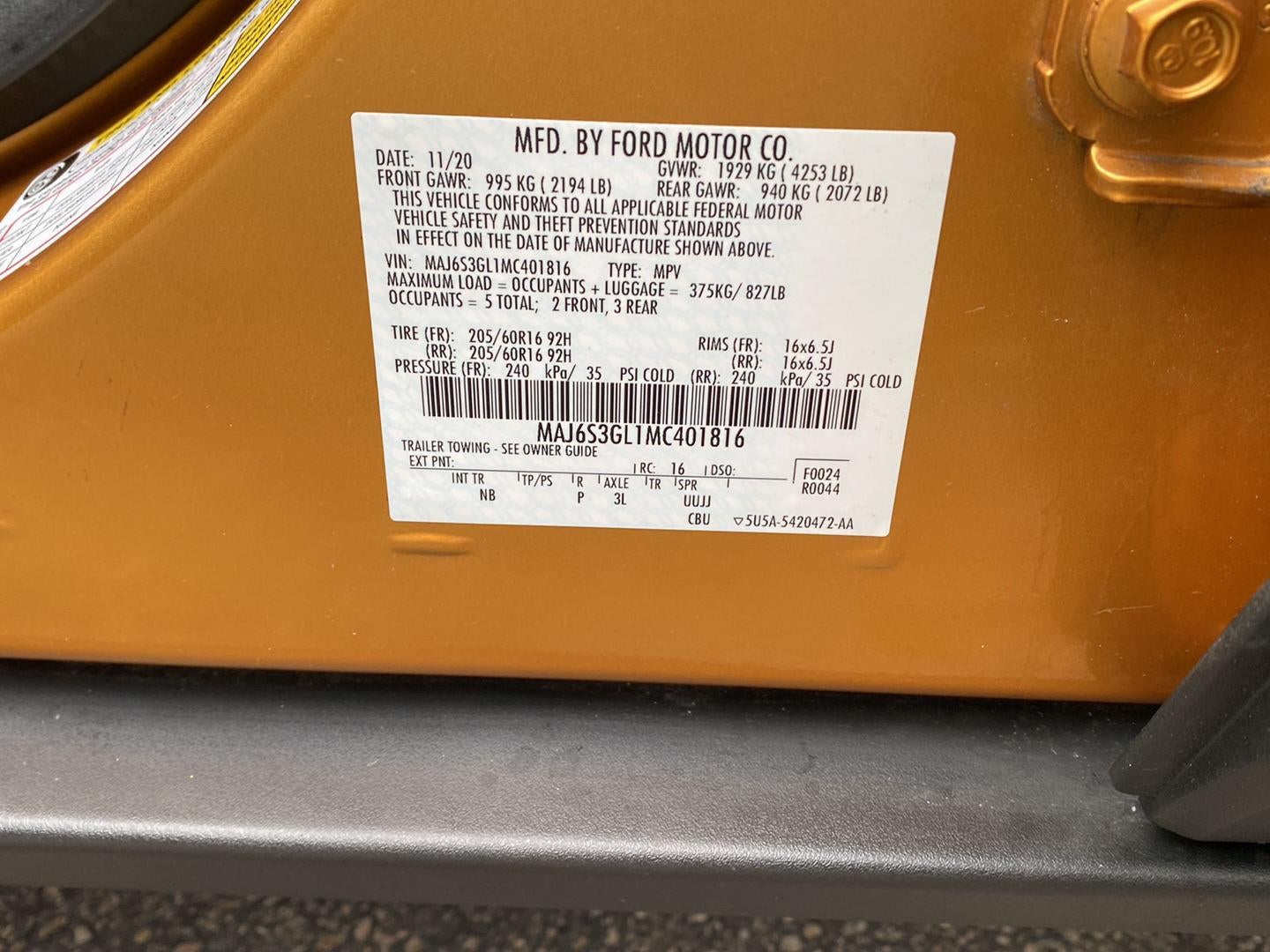 2021 Ford EcoSport SE